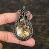 Silverleaf Jasper Handmade Copper Wire Wrap Jewelry Pendant 2.84" H2f96