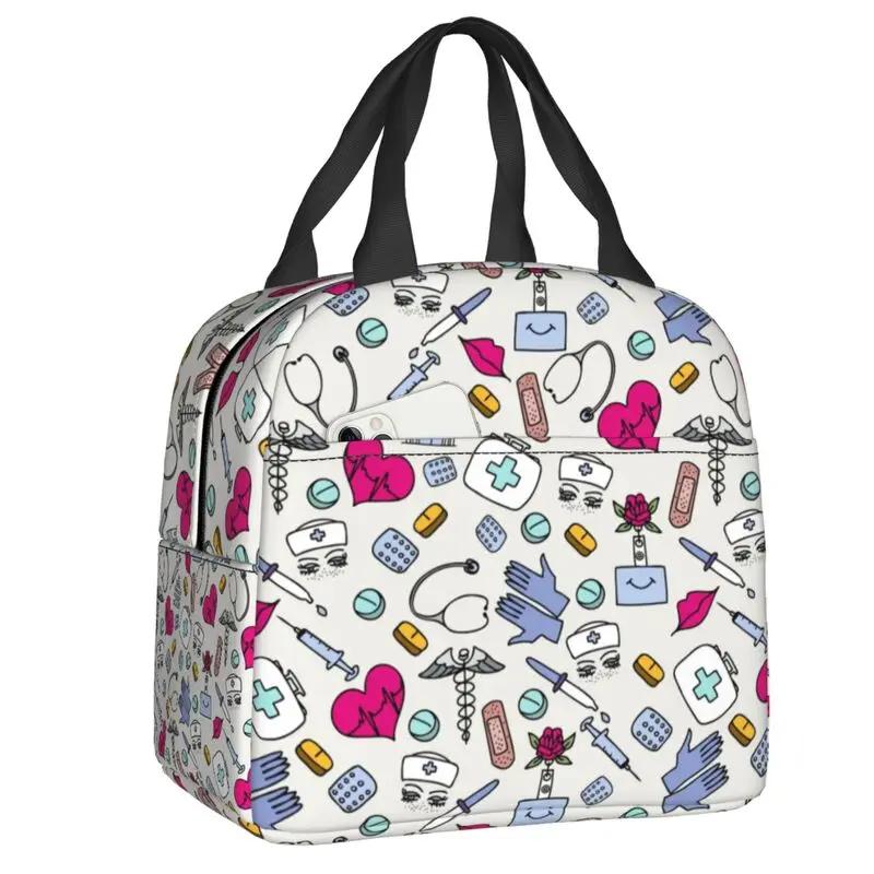 Ärzte Krankenpflege Krankenschwester Lunchtasche Männer Frauen Kühltasche Warm Isoliert Brotdose für Kinder Schulkinder