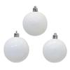 White Plastic Christmas Ornament Balls (6cm & 8cm) - Festive Tree Decorations