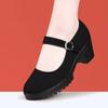Work shoes Hotel long standing is not tired feet non-slip high heel thick heel old Beijing cloth shoes comfortable dancing square dance women's shoes