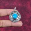 Türkis Anhänger, Edelstein 925 Sterling Silber Schmuck Anhänger, handgefertigter Schmuck Geburtsstein Anhänger, Geschenk für Ihn