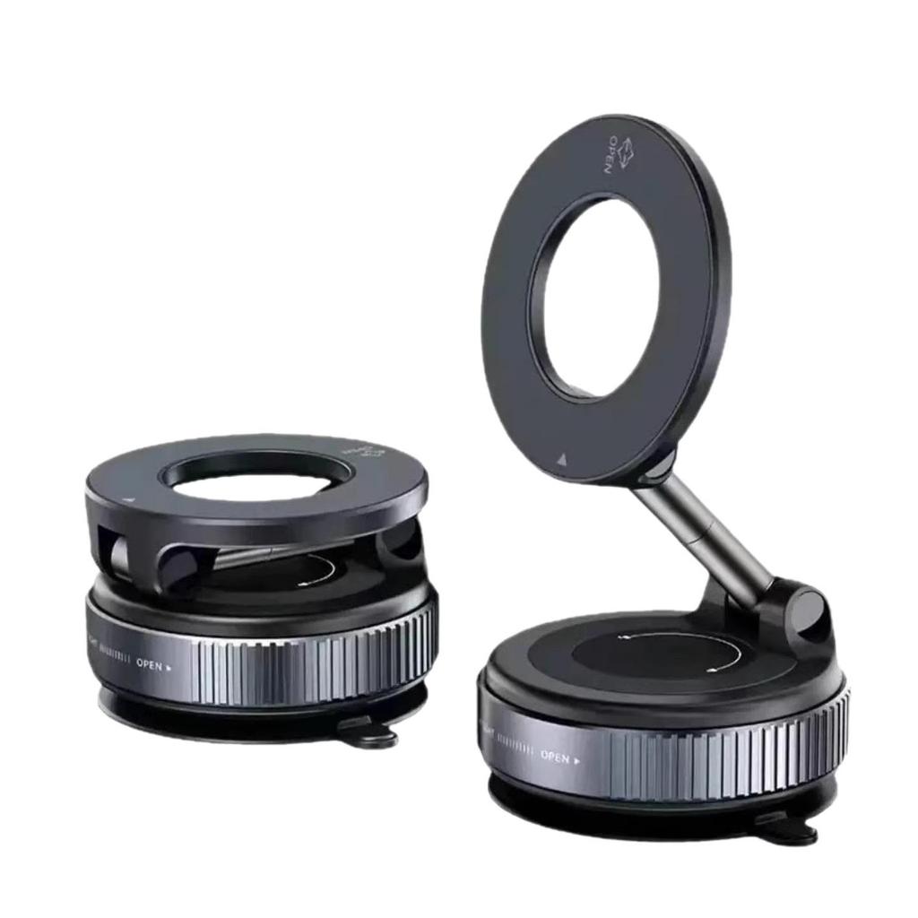 Magnetic Car Phone Holder with Rotatable Suction Cup and Multifunctional Navigation