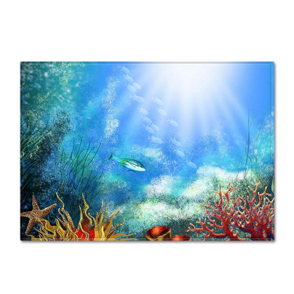 3D Meereswelt Fische Teppiche Delfine Haie Weicher Wohnzimmer Schlafzimmer Teppich für Jungen Heim Bodenmatte Küchen Fußmatte