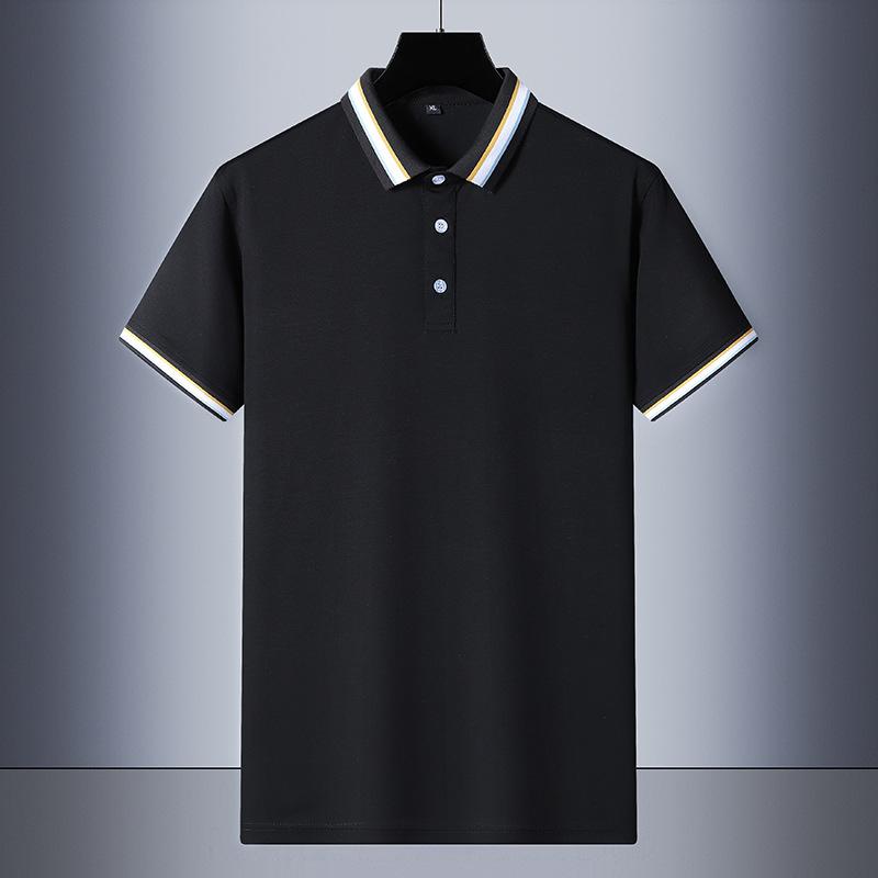 

Мужская рубашка-поло большого размера 7XL, повседневная деловая футболка с короткими рукавами и увеличенный полукардиган, топ с короткими рукавами L