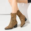 Autumn and winter new European and American large size low tube thick heel women's boots WISH leather boots