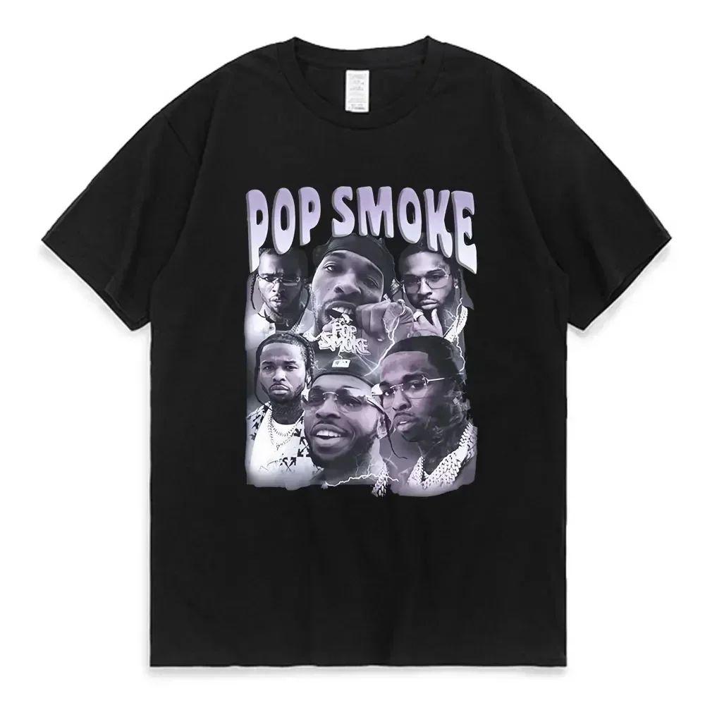 Vintage Y2k Tops Fashion Tshirt Rapper Tupac Tops Hip Hop Streetwear Print T Shirt Women Harajuku Casual Loose Tees Unisex