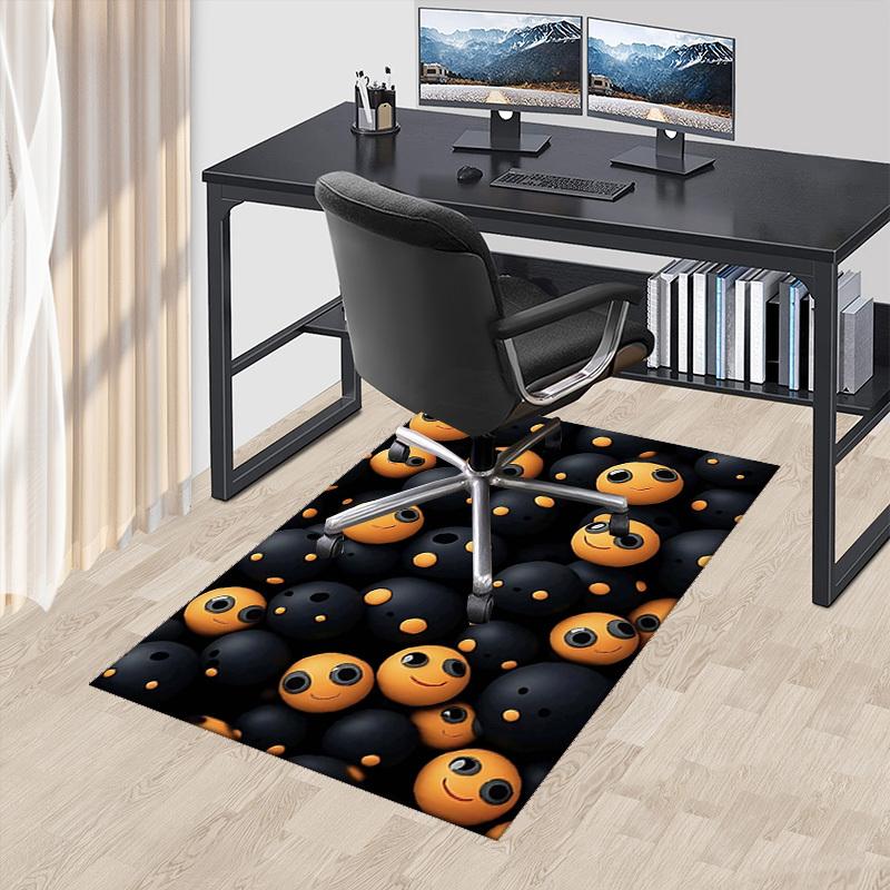 

1pc Anime Cartoon Design Office Chair Mat - Cute Smiley Faces, Anti-Slip Carpet for Home and Office Decor, Suitable for All Seasons.A069 60cm by 90cm