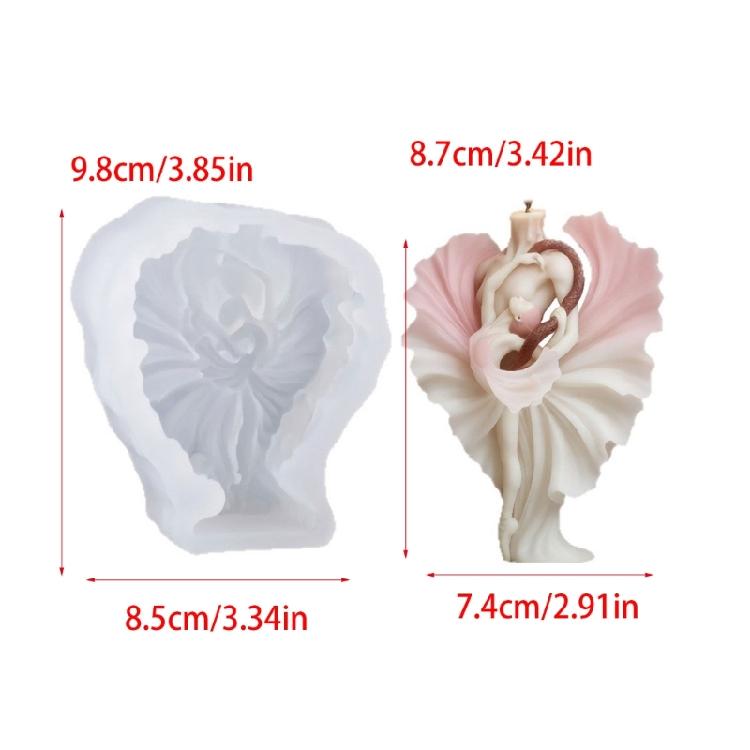 3D Snake Coiled Heart Pattern Silicone Mould For Professional And Hobbyist Candle Maker