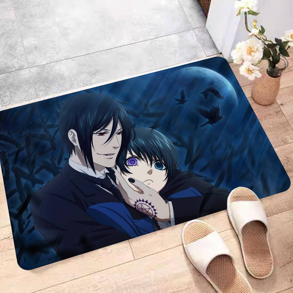 Anime Black Butler Kitchen Mat Kids Room Bedroom Decoration Balcony Anti-Slip Doormat Living Room Alfombra