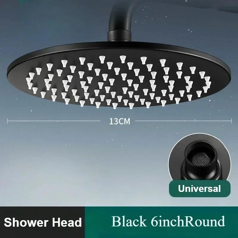 Rainfall Top Spray Shower Accessories Stainless Steel 6/8 Inch Bathroom Showerhead Square/round Large Panel Shower Head