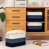 Miflame Color-Block Cotton Rope Storage Basket