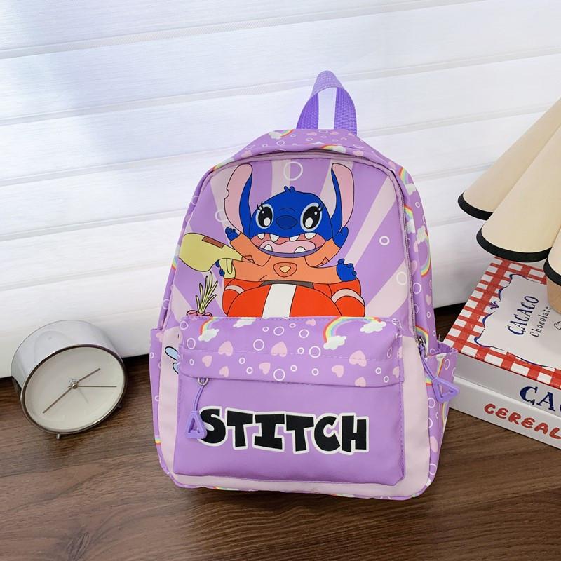 Lilo Stitch Kids School Backpack With Lightweight Nylon And Animal Print For Preschoolers