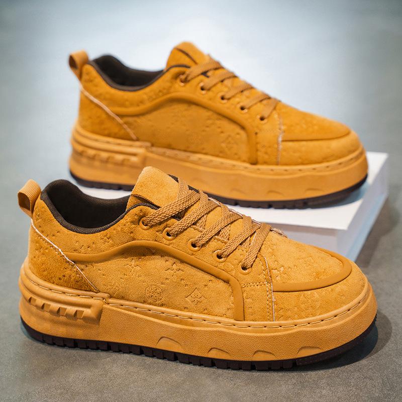 Spring and Autumn new retro casual soft-soled thick-soled heightened thick-soled sports board shoes 39 верблюд