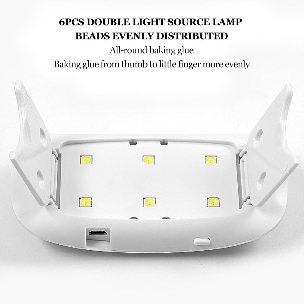 Nail Dryer Pocket LED Nail Lamp Portable UV Gel Curing Light Fast Dry Mini Manicure Tool