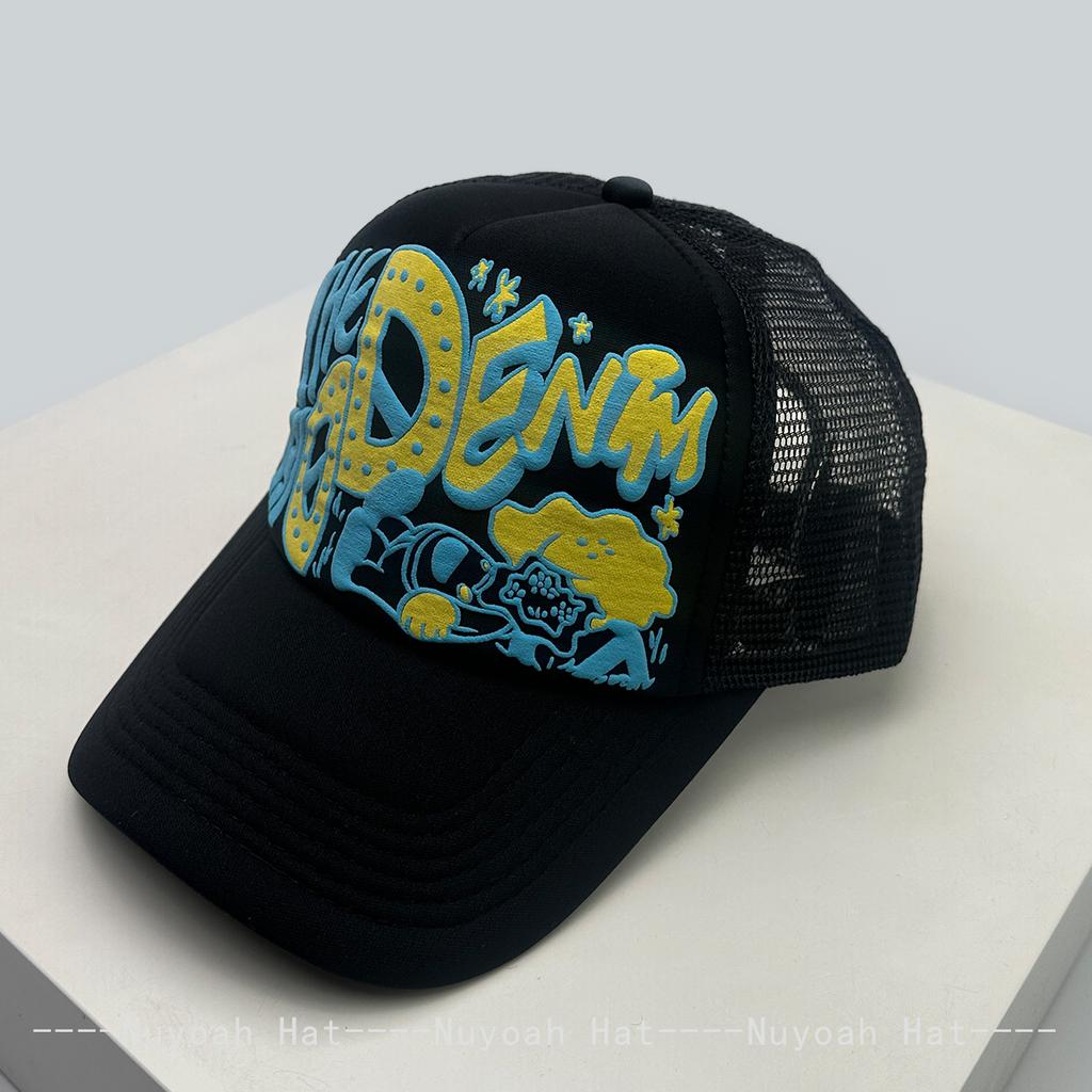 Baseball Lettering Alphabet Printed 3D Interesting Women Men For Neutral Gender Fresh Caps Peaked Hats Sunshade Cartoon Breathable Color Block