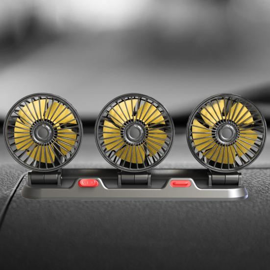 5/12/24V automobilový ventilátor s vysokou trojitou hlavou, 2 rychlostmi, výkonným chlazením palubní desky