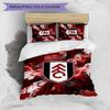Set Lenzuola Fulham Calcio Stampato 3 Pezzi, Comodo Set Copripiumino per Camera da Letto Amico della Pelle