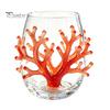 Novedad Vaso de Agua y Jugo con Base de Pulpo, Copa de Vino sin Tallo, Impresión 3D de Animal Marino, Cristalería con Temática Oceánica para Bar, Cristal de Borosilicato, para Cócteles