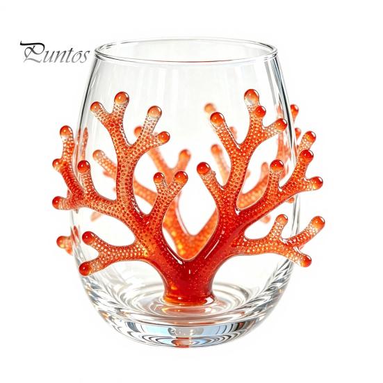 Novedad Vaso de Agua y Jugo con Base de Pulpo, Copa de Vino sin Tallo, Impresión 3D de Animal Marino, Cristalería con Temática Oceánica para Bar, Cristal de Borosilicato, para Cócteles