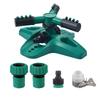 360 Degree Automatic Rotating Lawn Sprinkler Garden Watering System Adjustable Spray Pattern Durable Base for Outdoor Lawn and Garden Irrigation