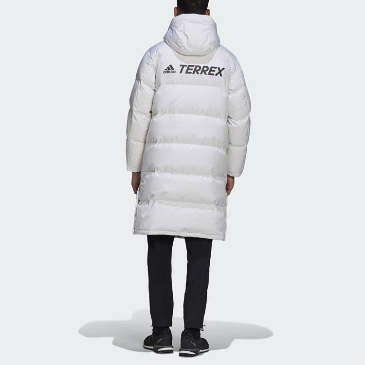 Adidas Outdoor Casual Sports Hooded Down Jacket Men Outerwear White GE9875