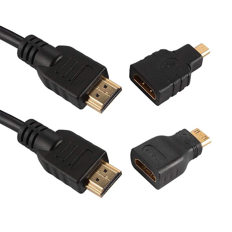 Adattatore di alta qualità compatibile Mini HDMI connettore Micro HDMI cavo da 1,5 metri 4K HD adatto per PS3 HDTV DVD XBOX PC Pro