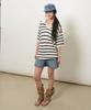 GENERALIDEA Unisex One-Button Collar Striped Half Knit [3Col] / Gf2Ukp021