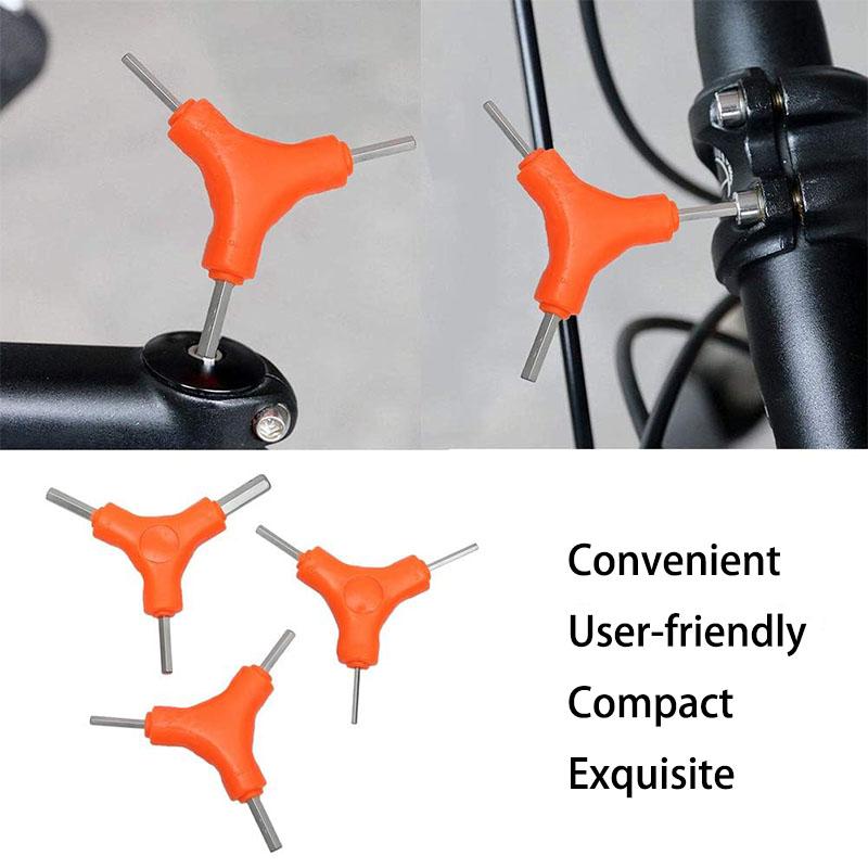 Three-way Triangle Wrench Bicycle Hexagon Wrench, Bicycle Torque Wrench, Hexagon Wrench Repair Tools