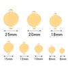 10Pcs Stainless Steel Blank Pendant Multi Size Round Disc Pendant For DIY Logo Hanging Tag Necklaces Jewelry Making Supplies