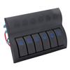 Electrical Switch Panel 6 Gang Pre Wired Blue LED Switch Control Panel with Overload Protector for B