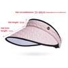 Women Sun Hats Summer Fashion Large Brim Empty Top Casual Sport Beach Sun Visor Hat For Outdoor Cycling