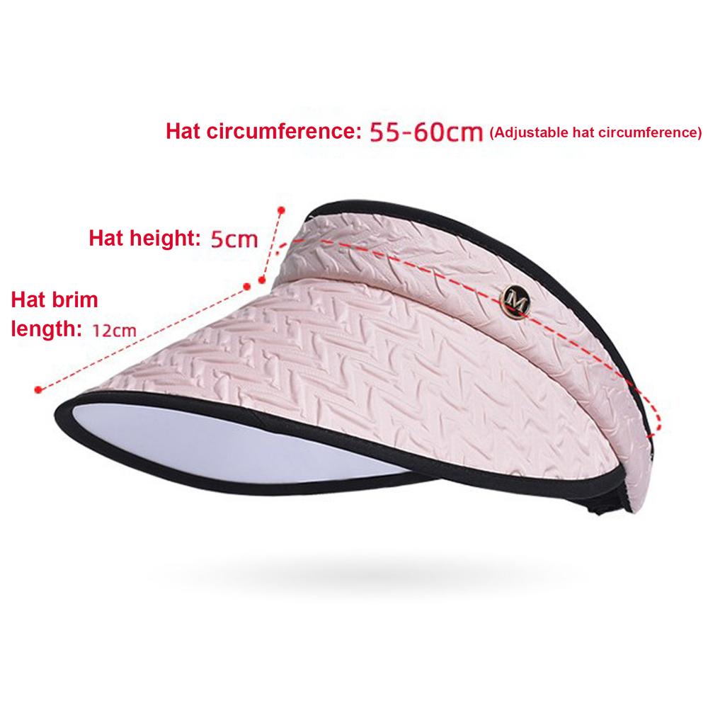 Women Sun Hats Summer Fashion Large Brim Empty Top Casual Sport Beach Sun Visor Hat For Outdoor Cycling