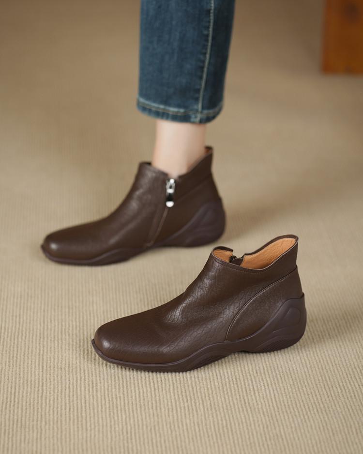 

Обувь из овчины на мягкой подошве и ботильоны 2025 высокие кожаные короткие ботинки спортивные ботинки Мартина тонкие женские ботинки Челси 40