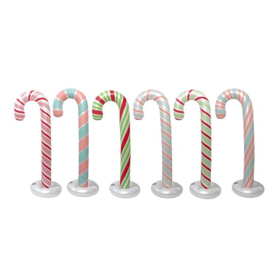 Christmas Candy Cane Balloon 51 Inch Large Inflatable Candy Cane Decoration for Birthday Xmas Wedding New Year Carnival Festival Holiday Party