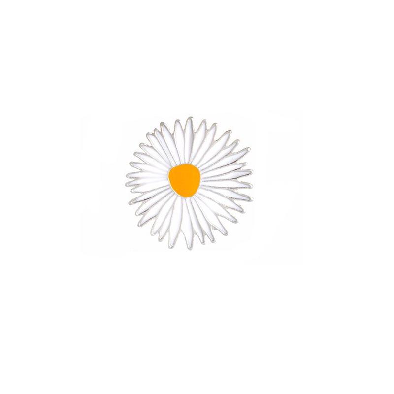 Japanese Mori Daisy & Sunflower Brooch - Simple Student-Style Pendant & Pin