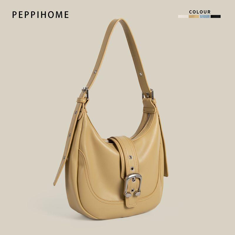 

Peppihome Women s Bag 2025 New Korean Style High Sense Selenodont Bag Work Commuter Shoulder Underarm Bag Mustard yellow