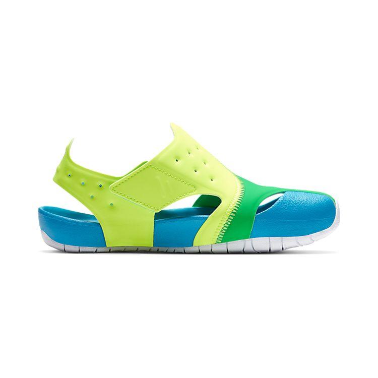 Jordan Flare Comfortable Lightweight Kids Sandals Kids Sandals Green Blue Yellow CI7849-300