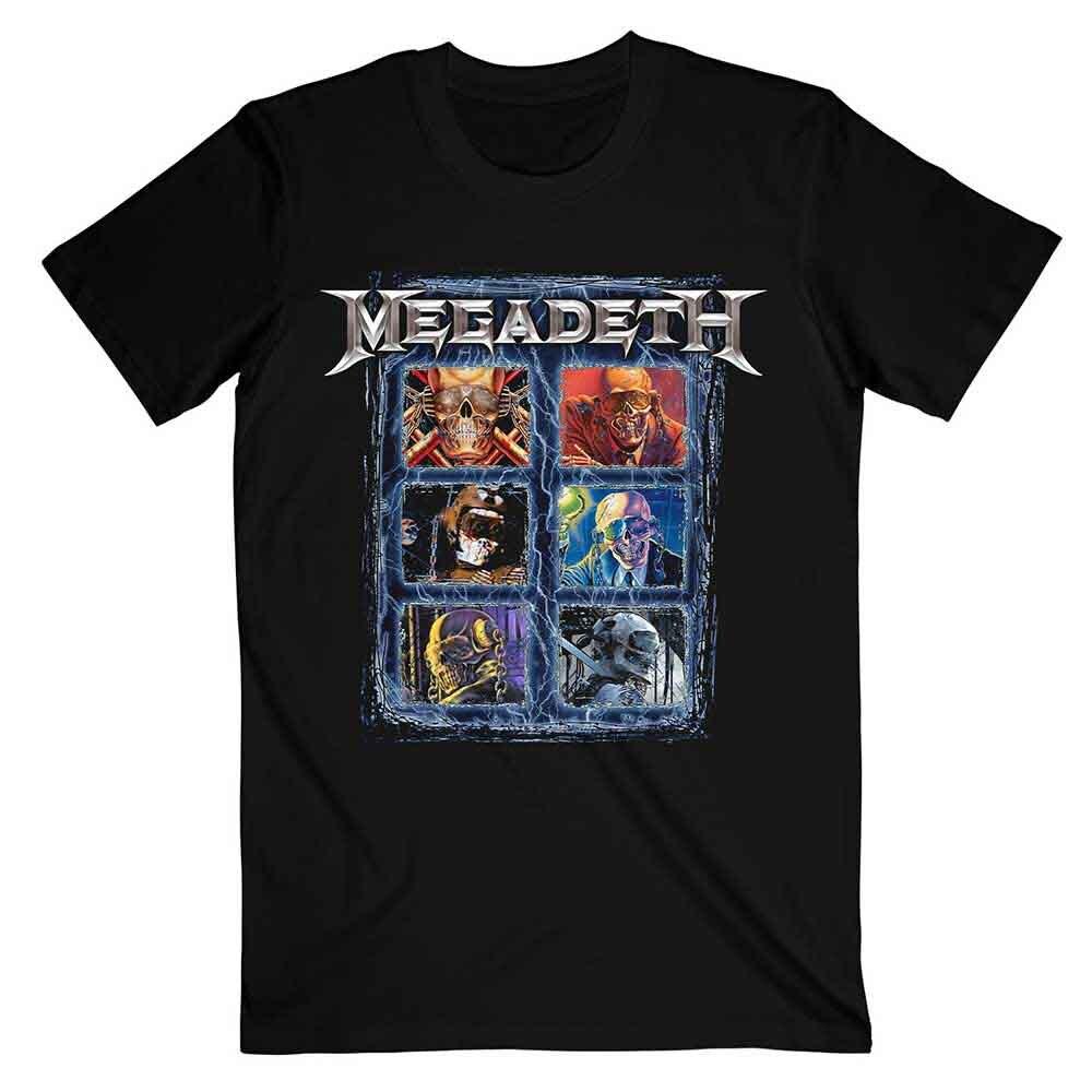 Megadeth Vic Head Grid (Black) T-Shirt (Small) M