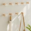 Punch-Free Wave Shape Hook On The Door Iron Raw Wood Living Room Hanging Clothes Hook Bedroom On The Door Wall Clothes Storage