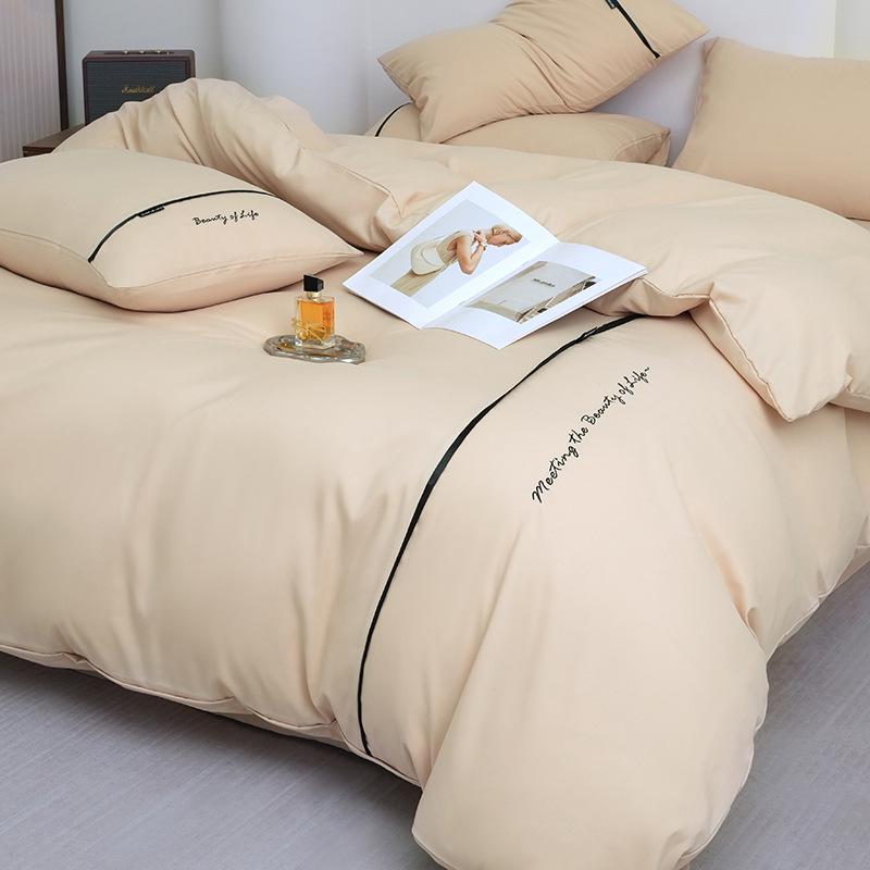 Luxury Five-Star Hotel White Linen Duvet Cover & Bedding Set