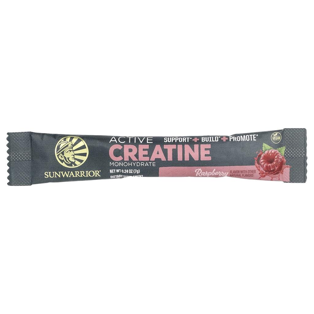Sunwarrior, Active Creatine Monohydrate, Raspberry, 30 Packets, 7g (0.24oz) Each