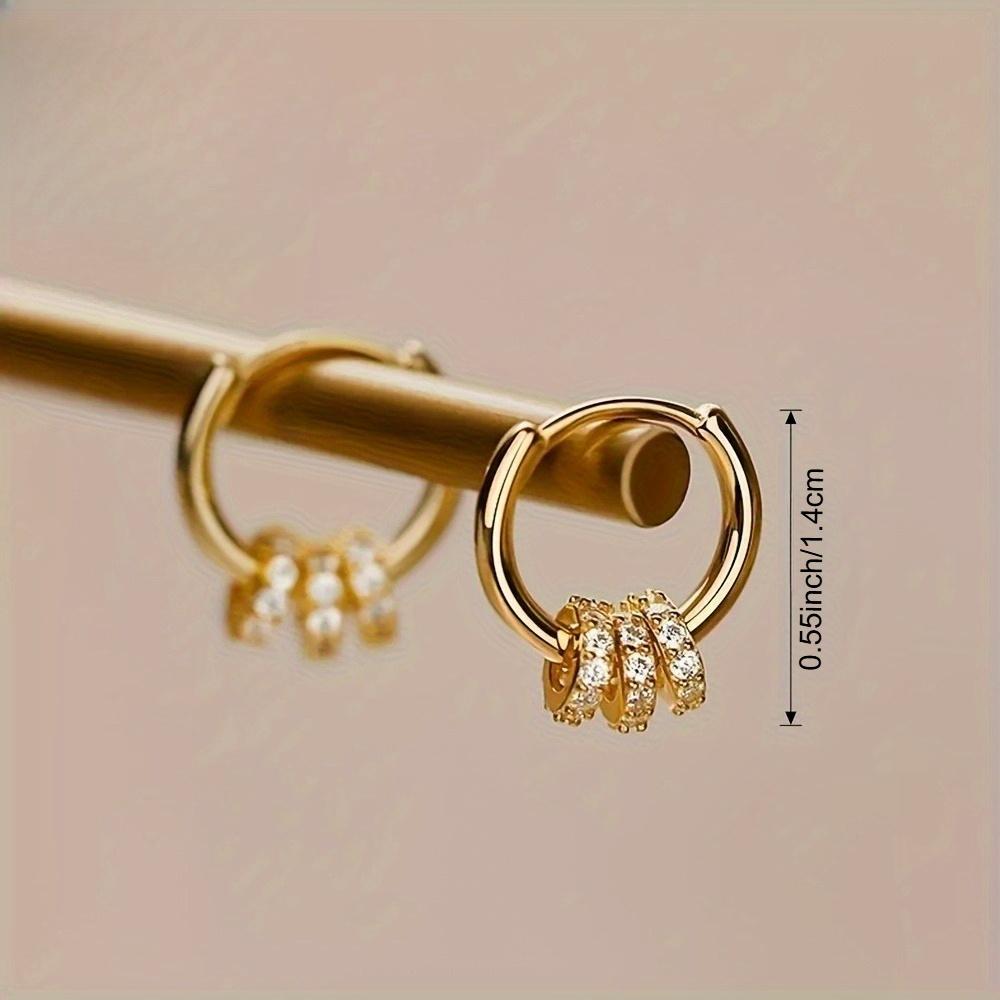 Hypoallergenic Copper Golden Hoop Earrings, Anti-Fade, Comfortable, Versatile, Simple and Elegant, Fashionable Women's Earrings for Daily Wear Parties