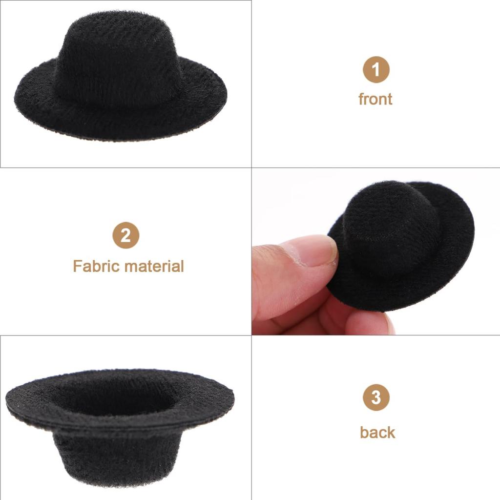 iplusmile Mini Formal Mini Fedora Mini Doll Miniature Doll Hats for DIY Dollhouse Set of 40 Hats, Hats, Hats, Kids, Use,
