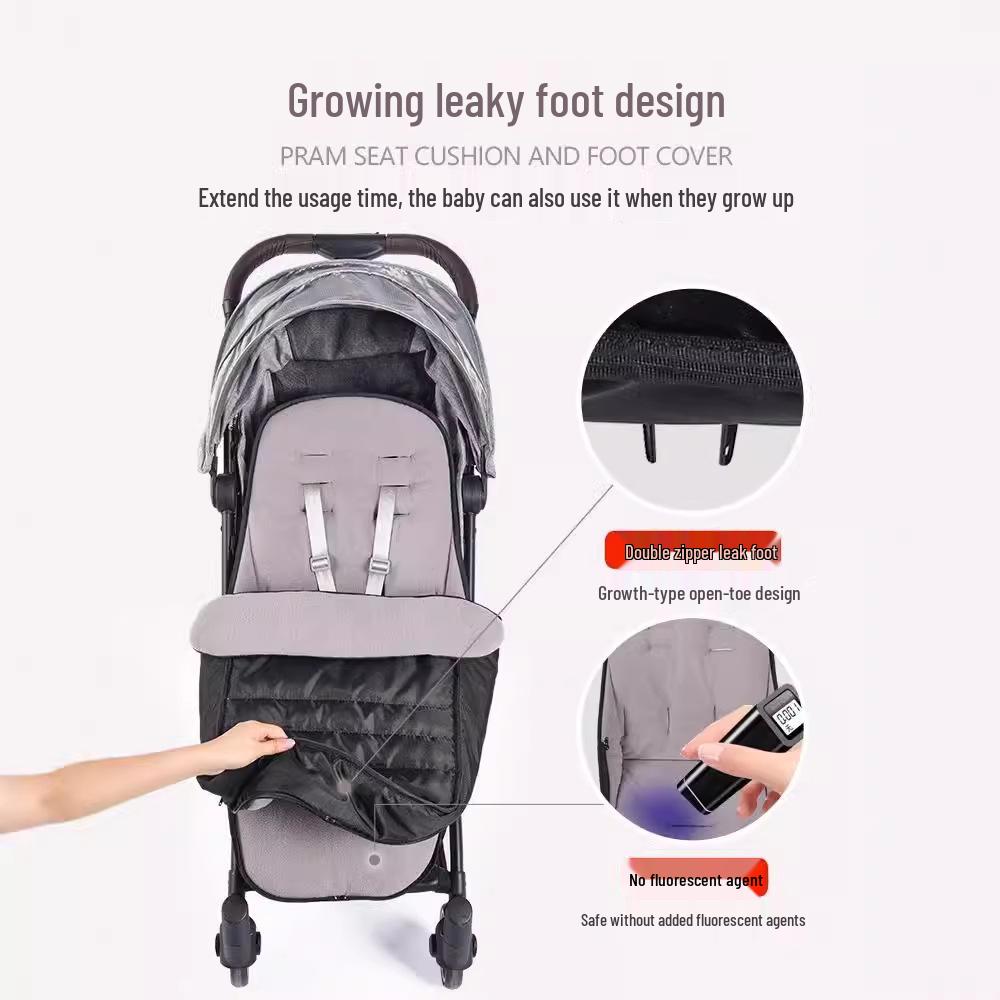 Winter Windproof Stroller Foot Cover: Cozy Sleeping Bag & Pad