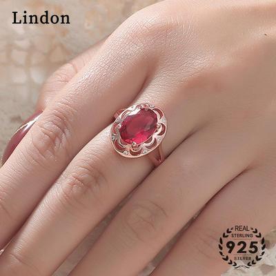 Lindon Classic Copper Alloy Zircon Ring Ladies Jewelry Wedding Promise Party Gift