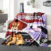 Kpop Stars Collage Flannel Blanket Super Soft Warm Cozy Blanket For Sofa Bed Office Travel Allseason Home Decor Gift