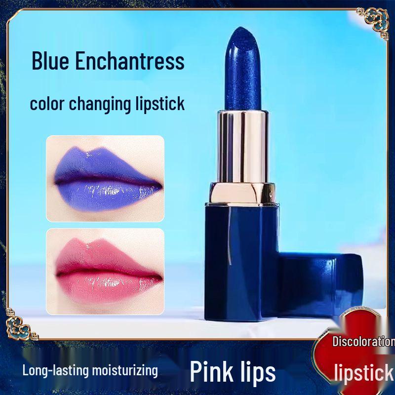 LESSXCOCO Blue Enchantress Lip Balm: Color-Changing, Waterproof, Non-Stick, Non-Fading Lipstick