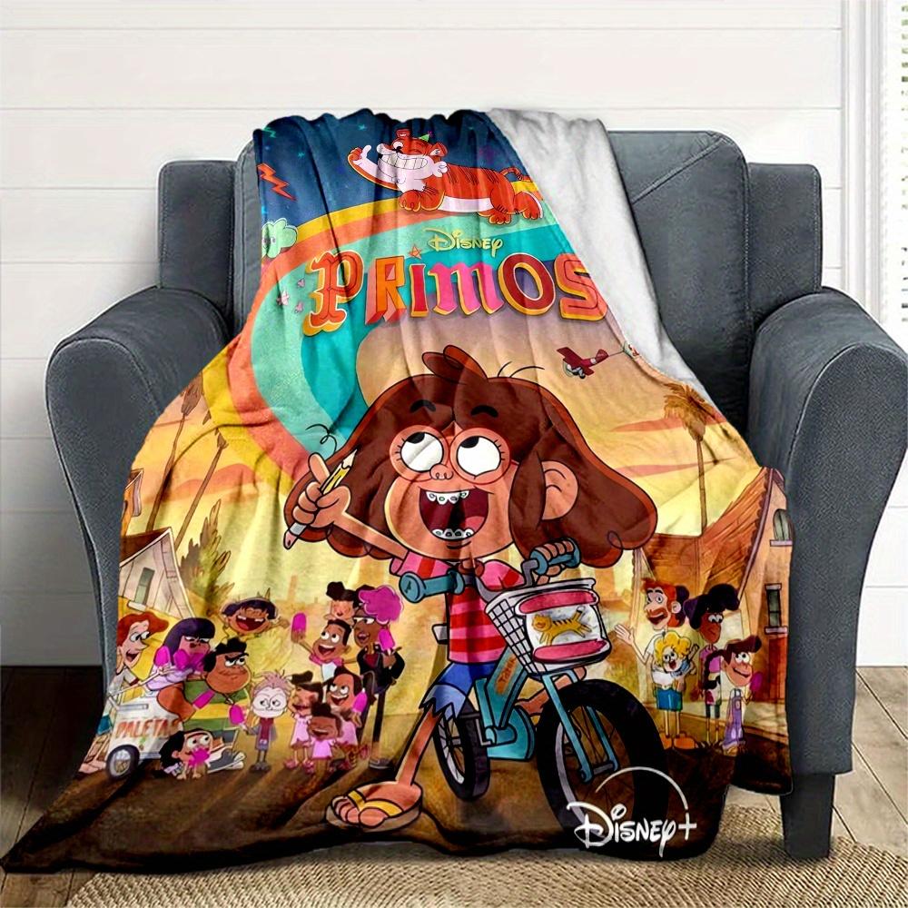 1pc, Disney Primos Blanket Cartoon Characters Throw Blanket Soft Bedding Decorative Blankets for Couch Sofa