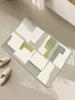 Diatomaceous Clay Checkerboard Rug Living Room Sofa Blanket Bathroom Non-Slip Quick Dry Floor Mat Geometric Bedroom Rug