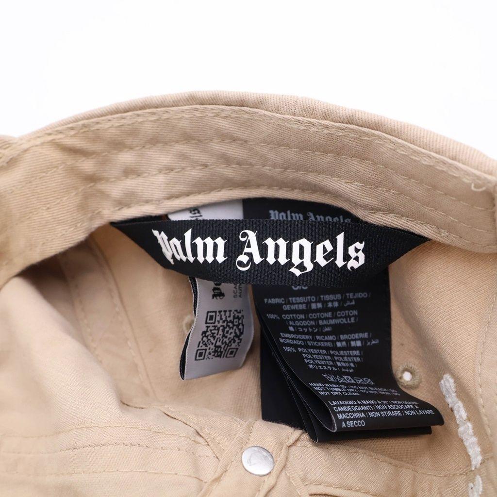 Used Palm Angels Logo Embroidery Cotton Cap PMLB003C99FAB001 Beige